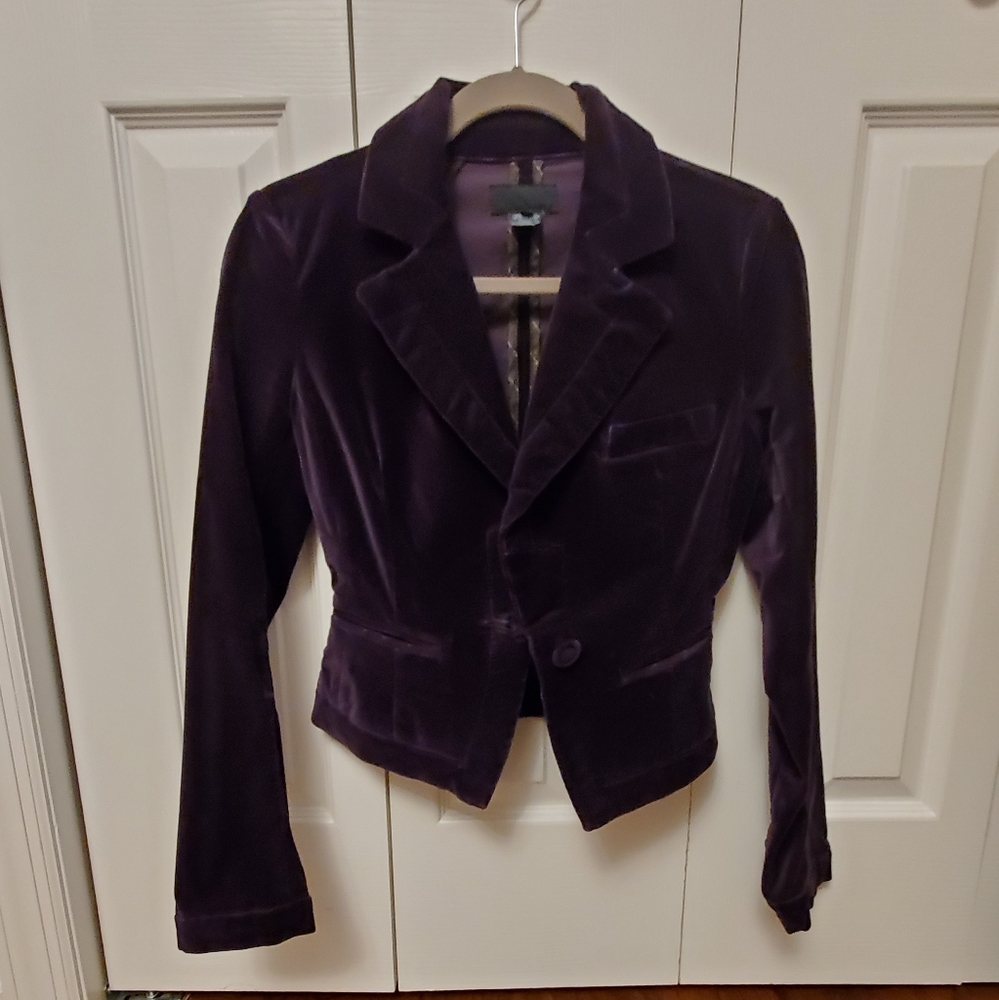 Purple Velvet Blazer